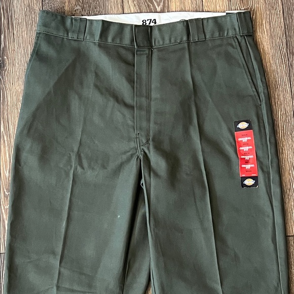 NWT Dickies Original Fit 874 Dark Green Pants Mens Size 38x34 - Picture 4 of 11